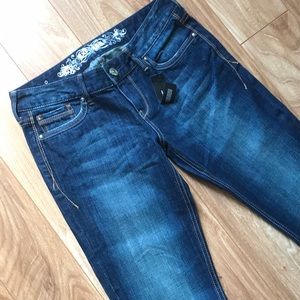 Express Stella Low Rise Boot Cut Jeans